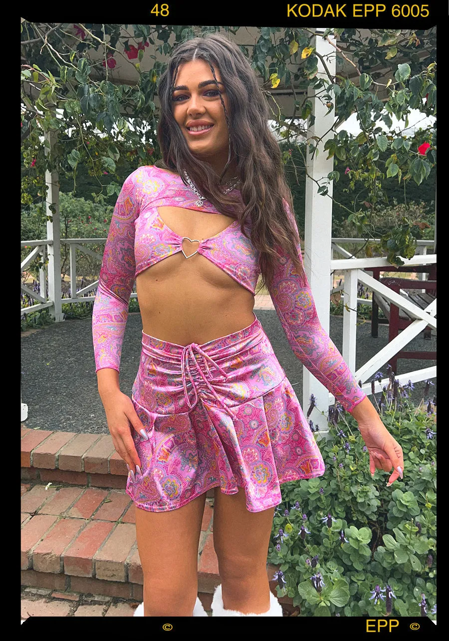 ✿ PEONY CROP - PINK PAISLEY ✿