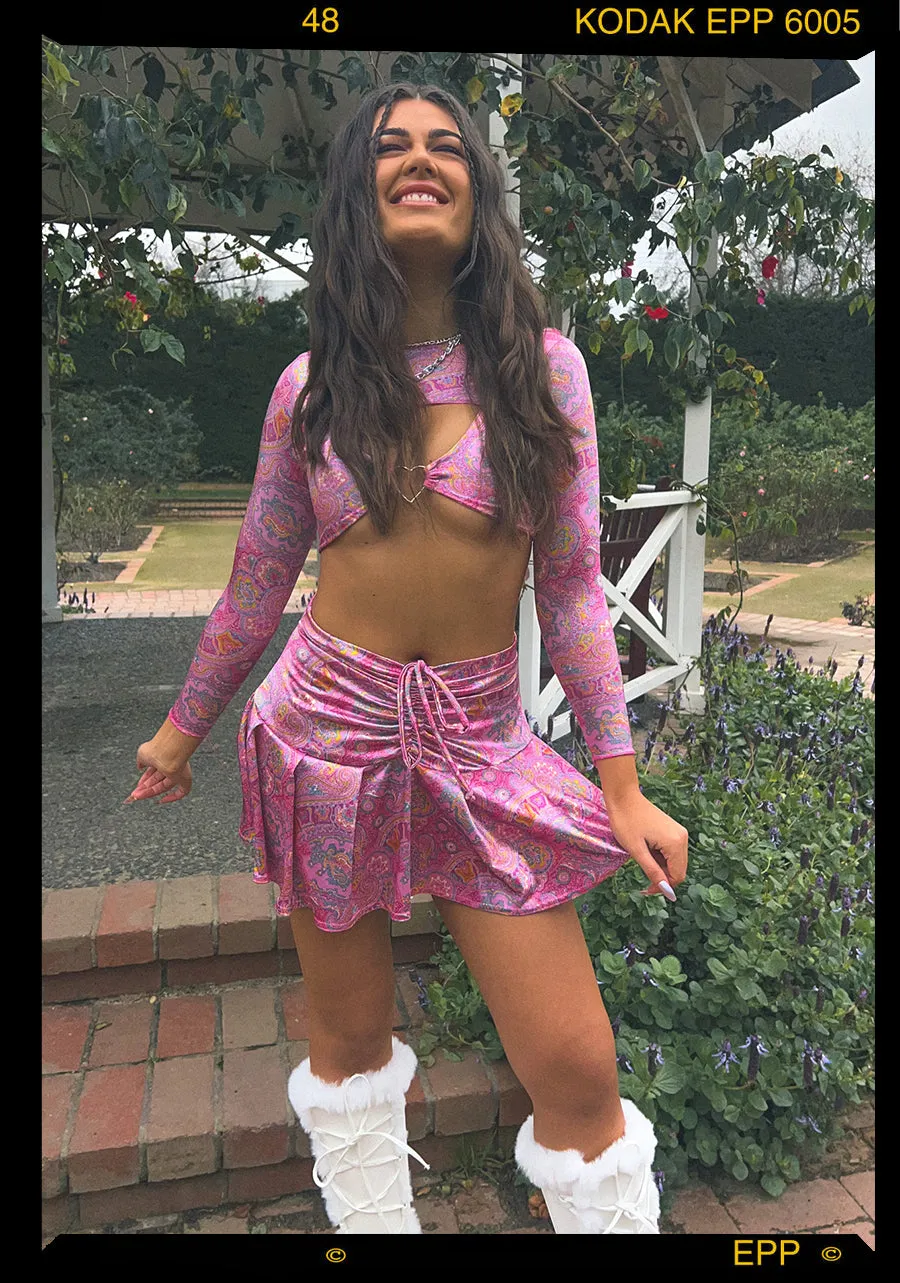 ✿ PEONY CROP - PINK PAISLEY ✿