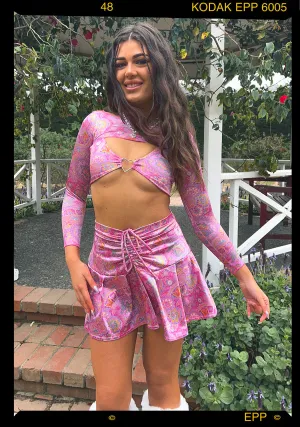 ✿ PEONY CROP - PINK PAISLEY ✿