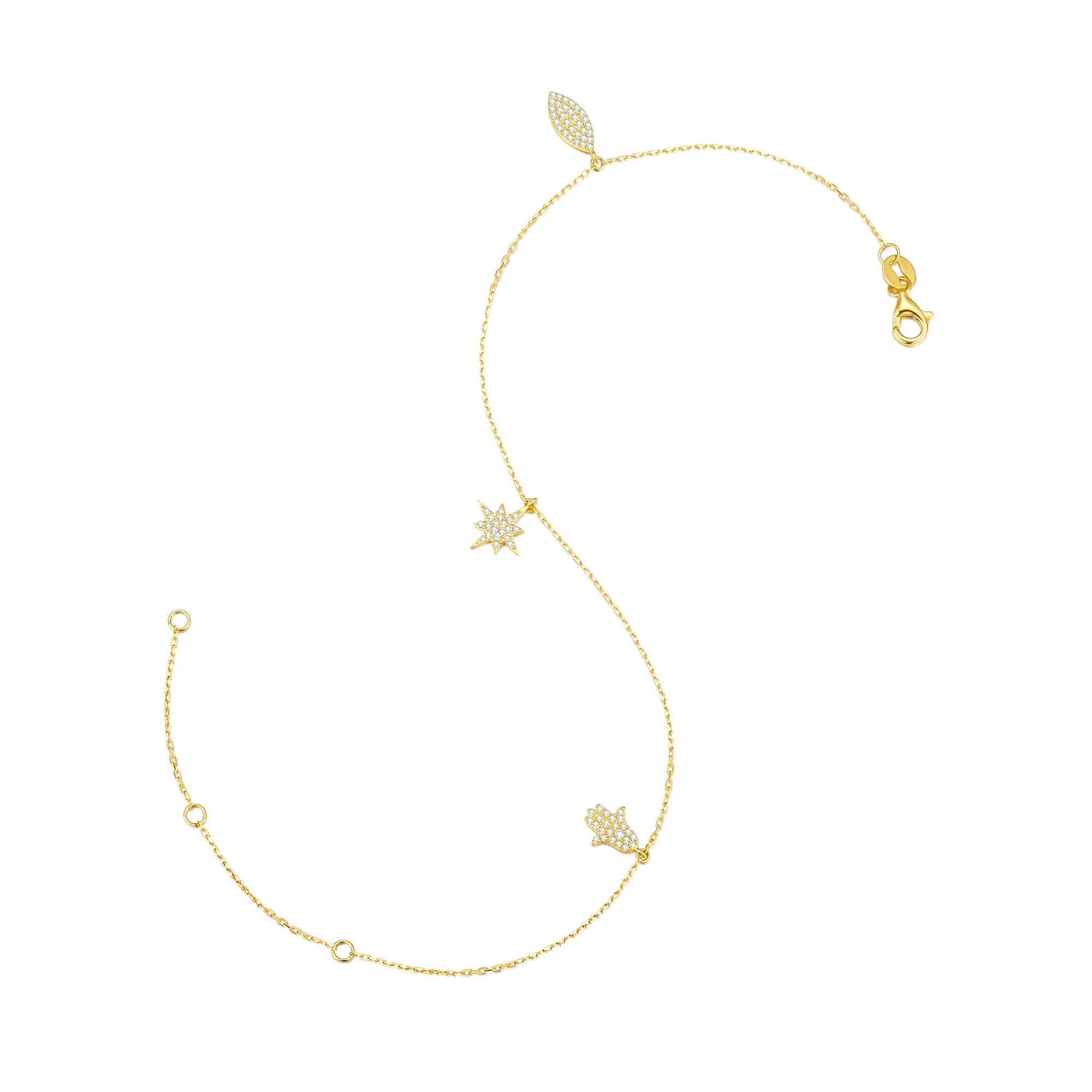 14K Solid Gold Bracelet Exclusively Handcrafted 0.217 Carat Natural Diamond (H-F Color, VS1-VS2 Clarity)
