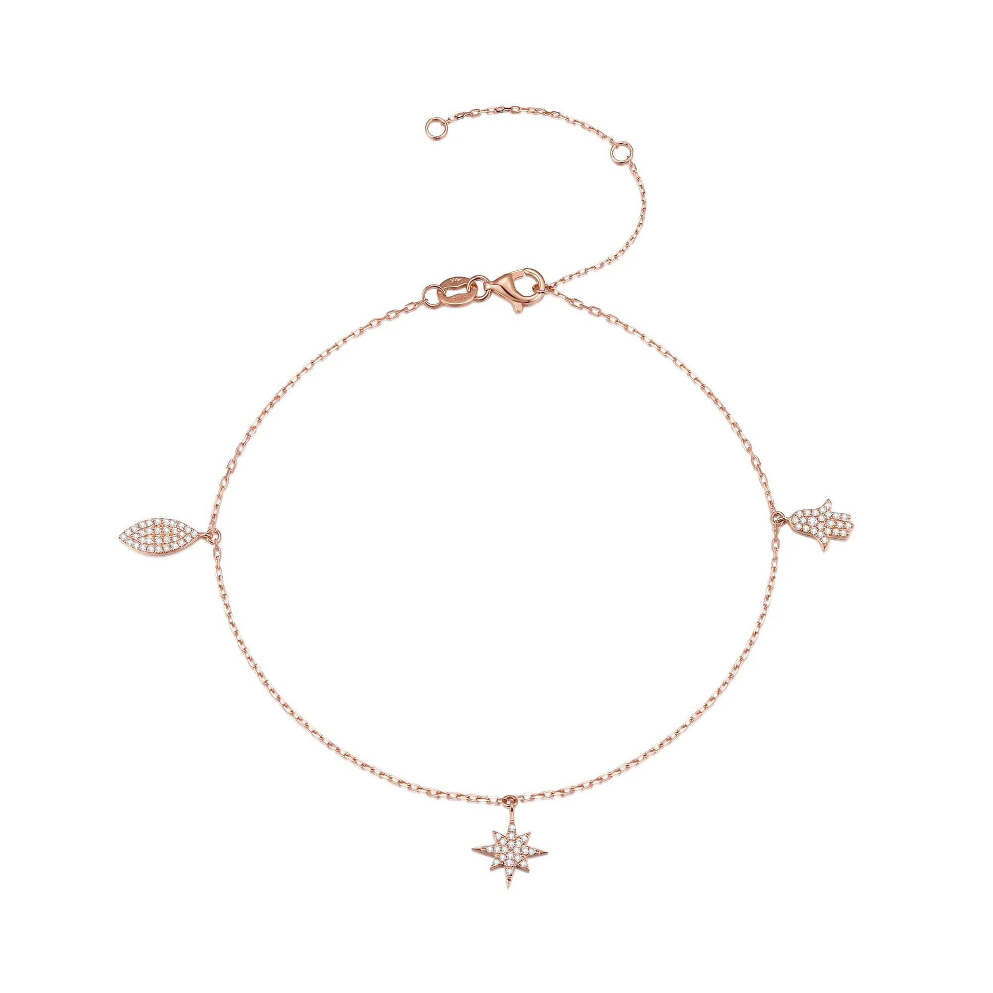 14K Solid Gold Bracelet Exclusively Handcrafted 0.217 Carat Natural Diamond (H-F Color, VS1-VS2 Clarity)
