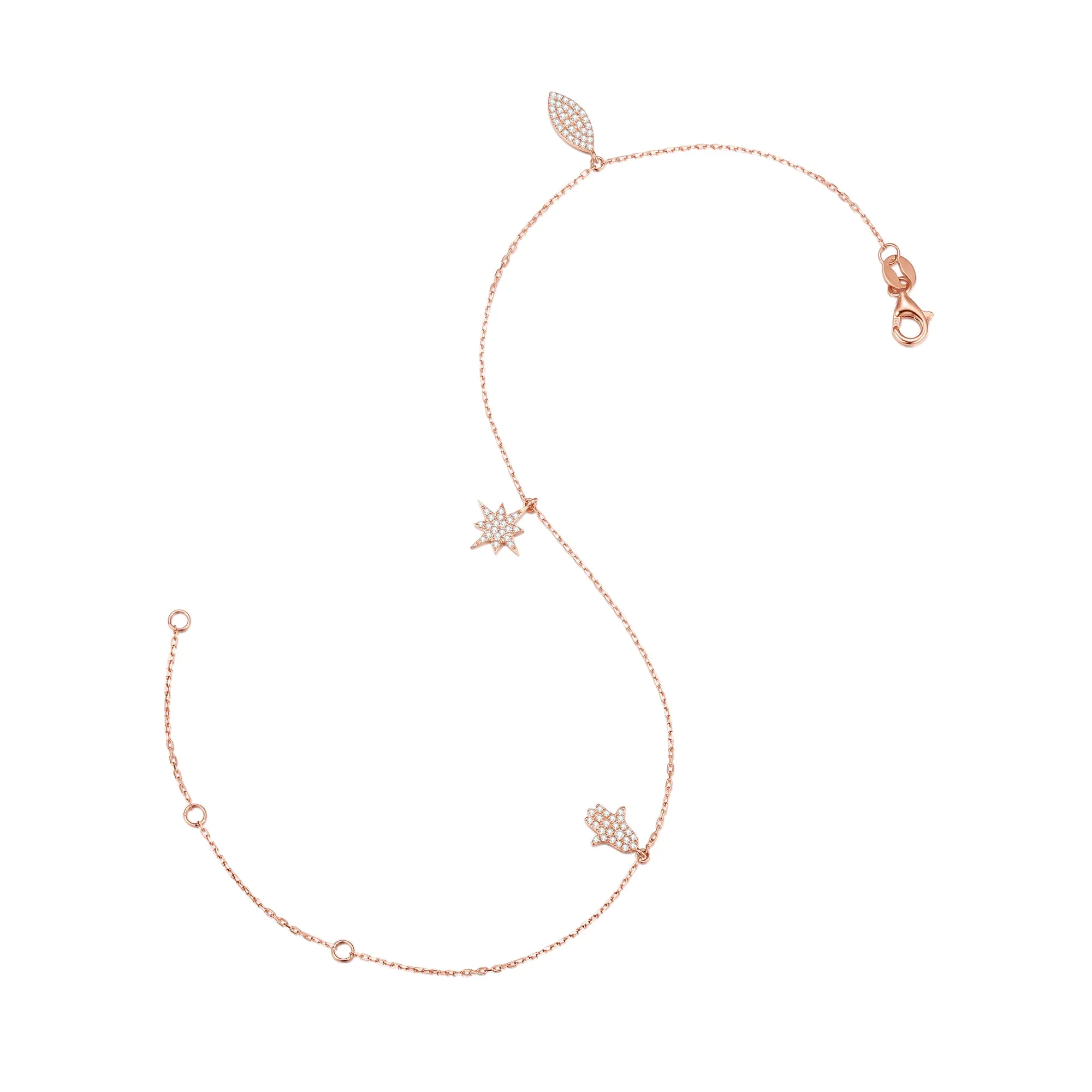 14K Solid Gold Bracelet Exclusively Handcrafted 0.217 Carat Natural Diamond (H-F Color, VS1-VS2 Clarity)