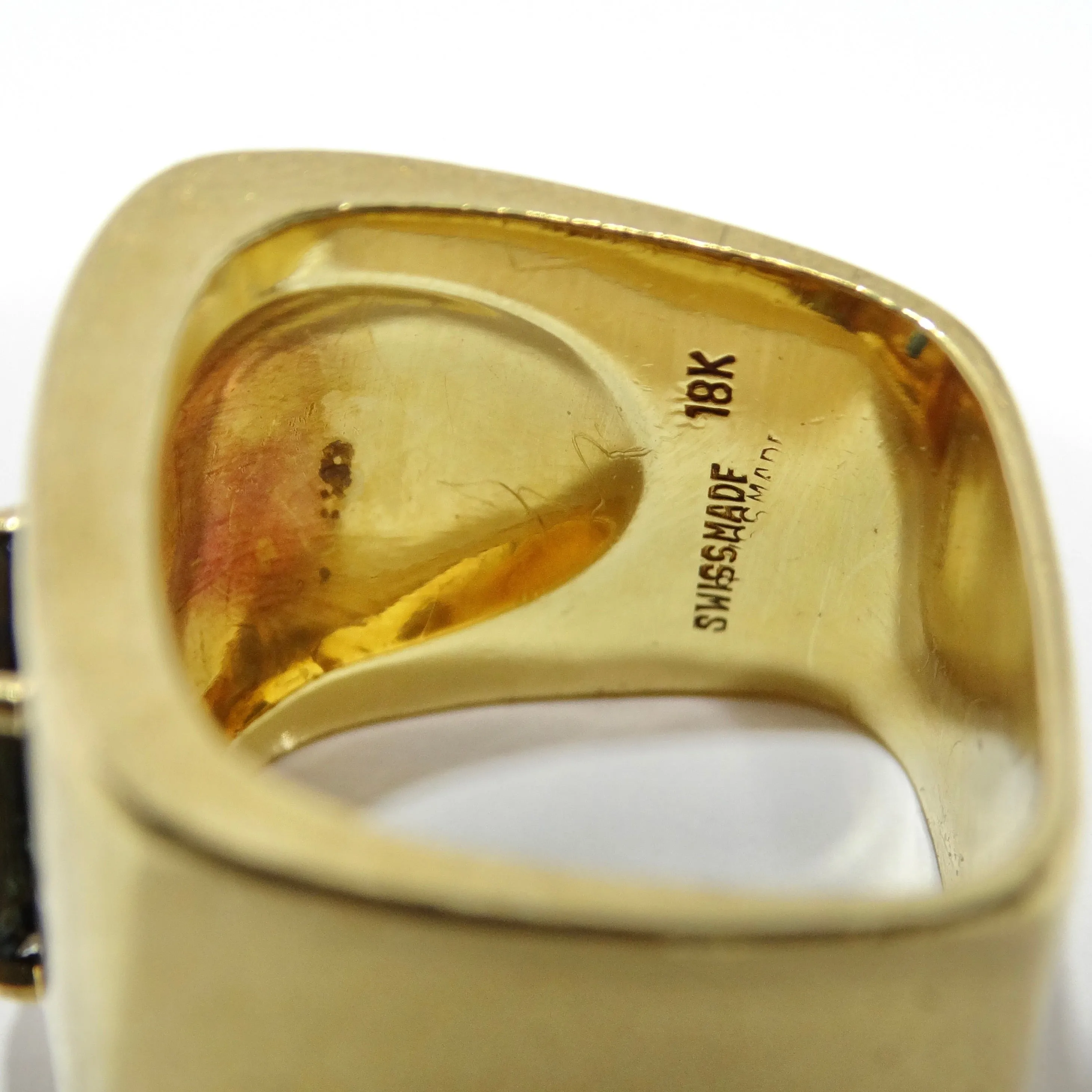 18K Solid Gold Blue Sapphire Cocktail Ring