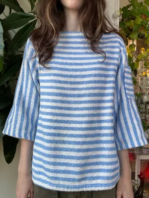 1960s/70s boat neck terry cloth top w/ arm pocket