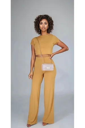 2PC Jersey Bell Pant Set