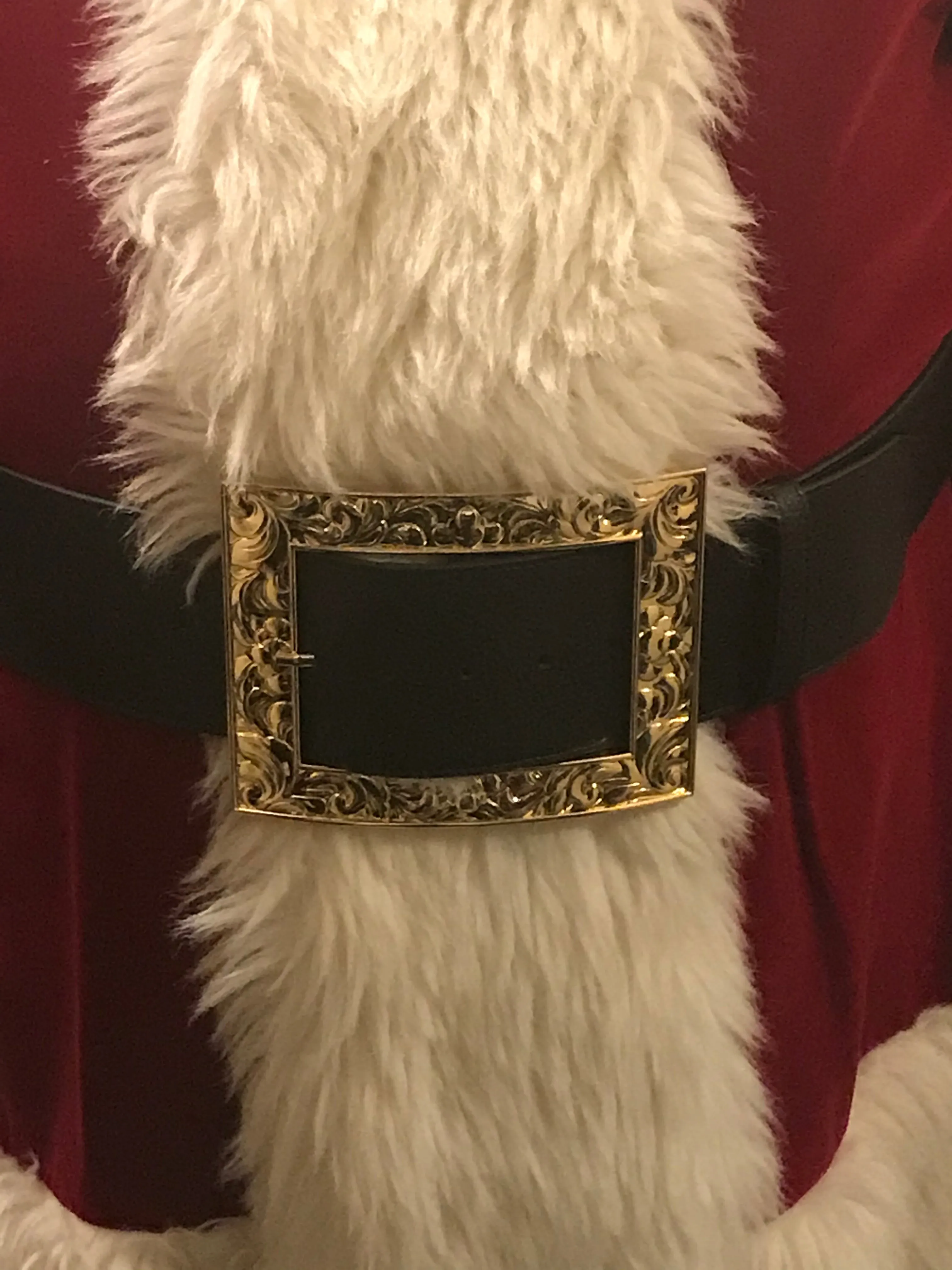 3" Renaissance / Pirate / Santa Claus /  Cosplay Reversible Belt And Enormous Buckle