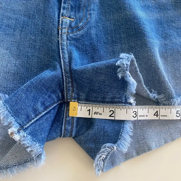 7 FOR ALL MANKIND Desert Oasis Denim Womens High Rise Cut Off Frayed Edges Short