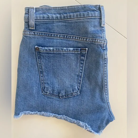 7 FOR ALL MANKIND Desert Oasis Denim Womens High Rise Cut Off Frayed Edges Short