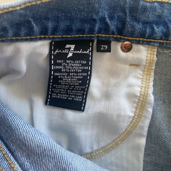 7 FOR ALL MANKIND Desert Oasis Denim Womens High Rise Cut Off Frayed Edges Short