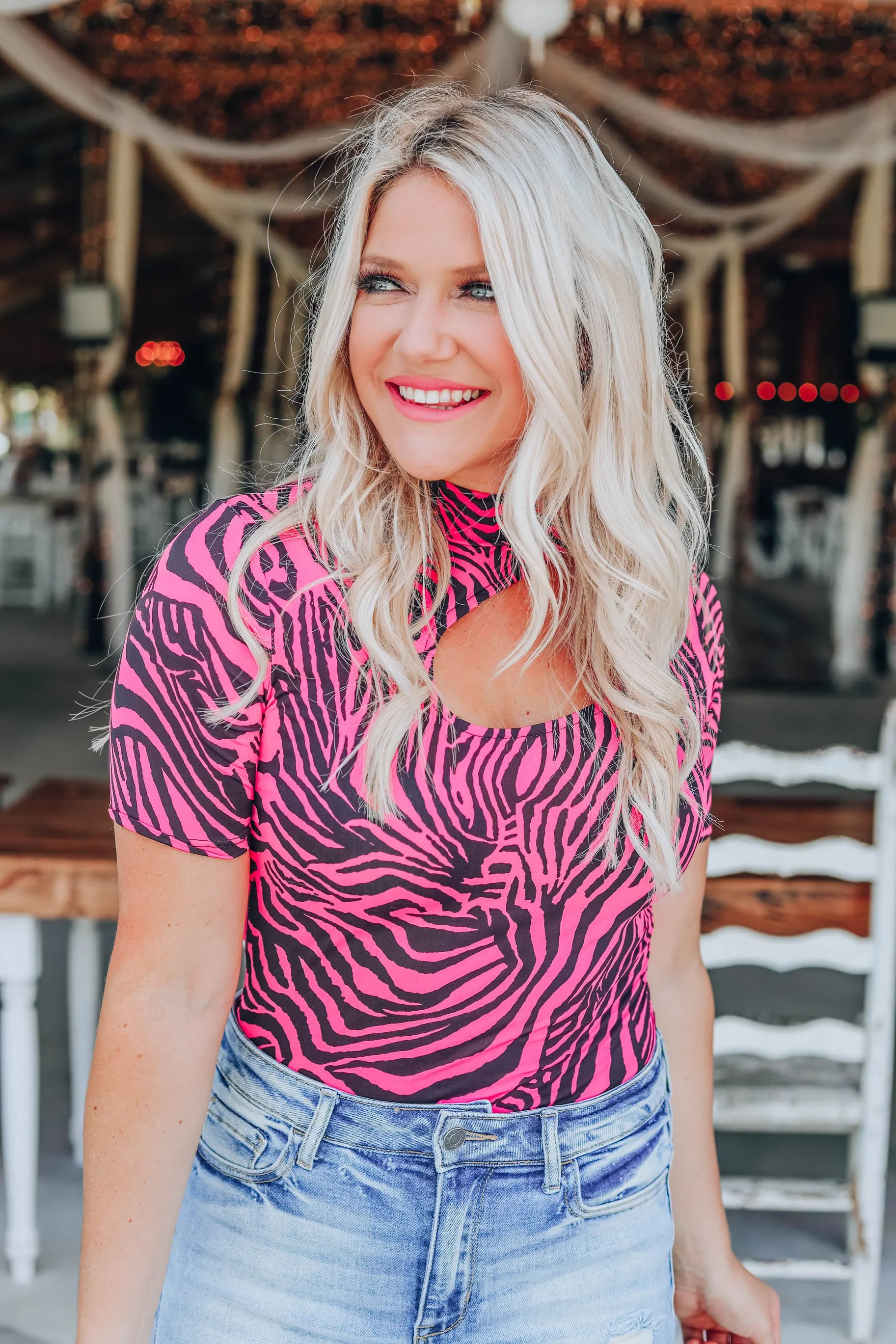 A Little Flare Bodysuit - Animal Print
