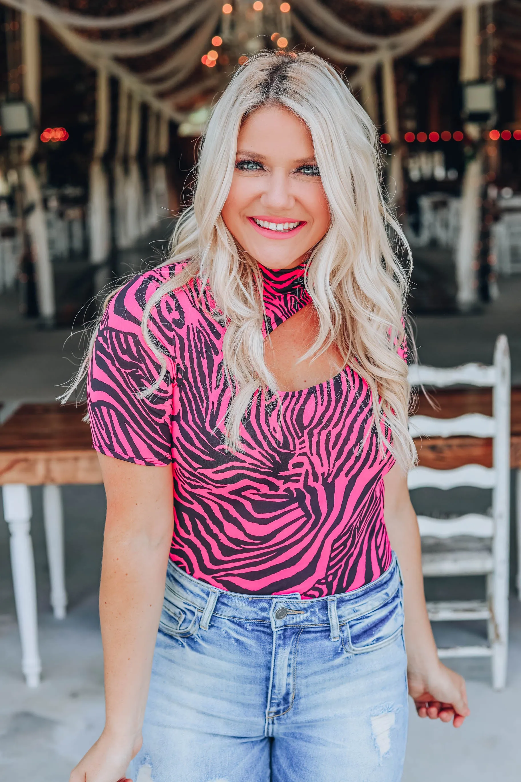 A Little Flare Bodysuit - Animal Print