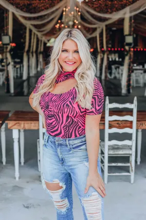 A Little Flare Bodysuit - Animal Print