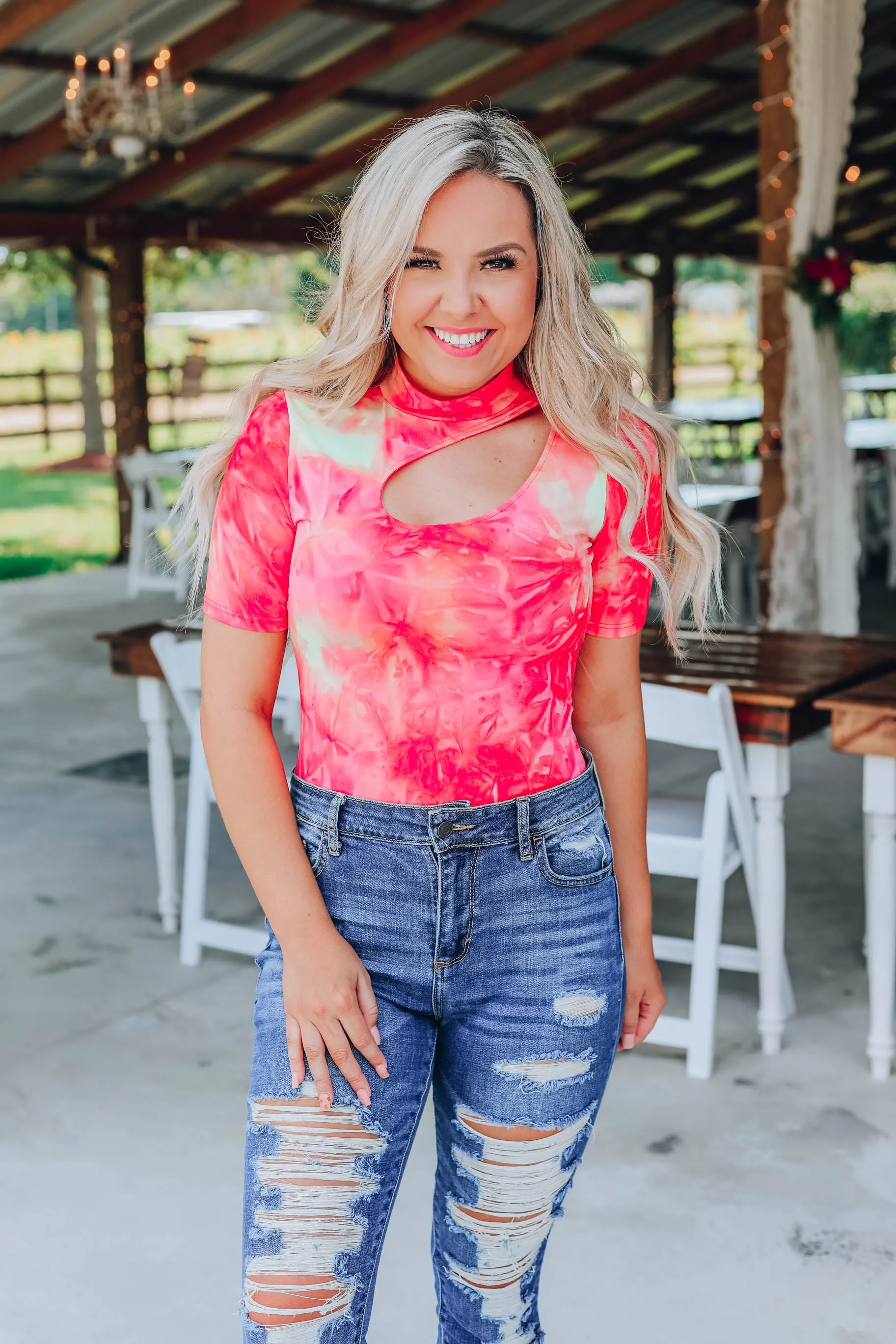 A Little Flare Bodysuit - Tie Dye