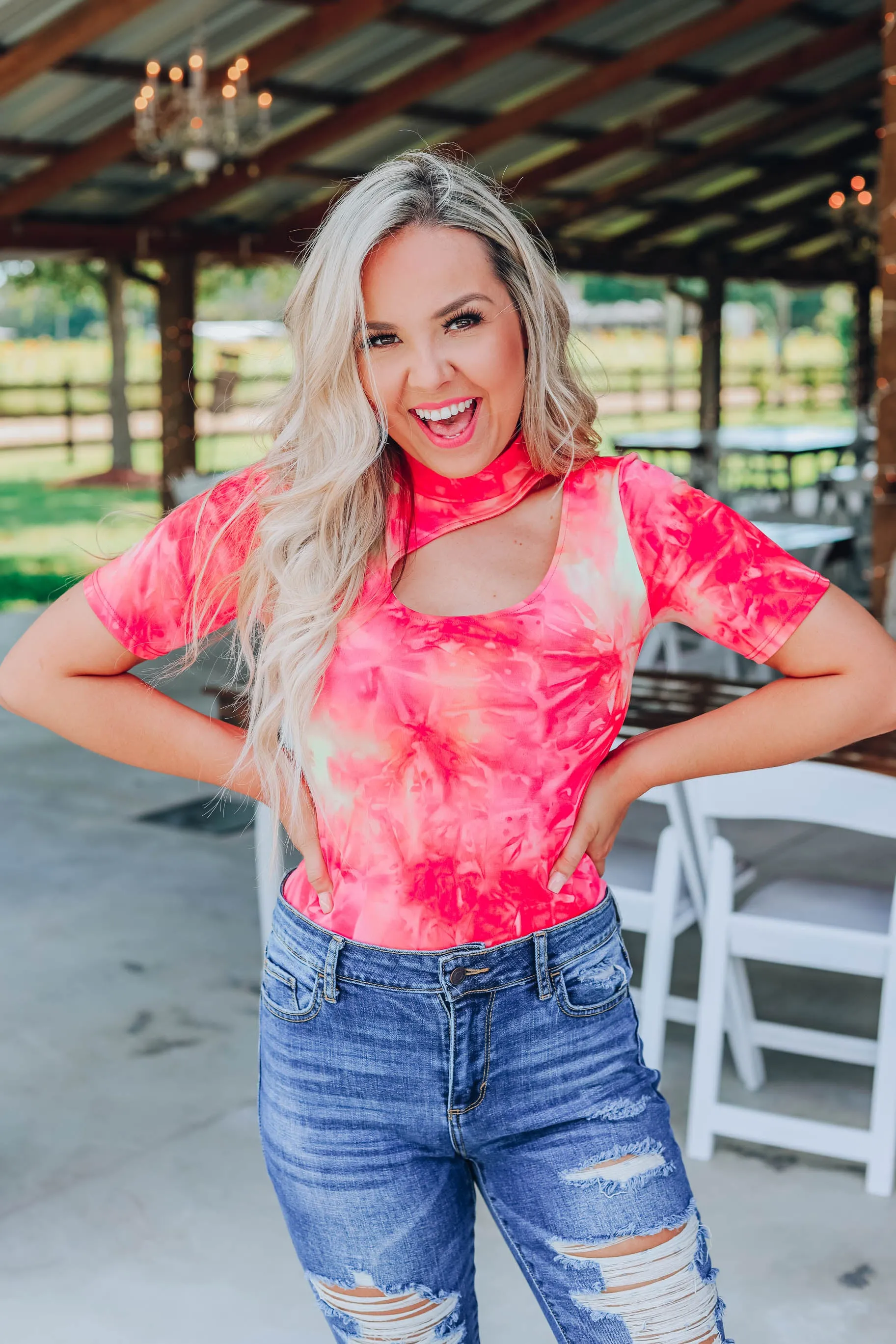 A Little Flare Bodysuit - Tie Dye