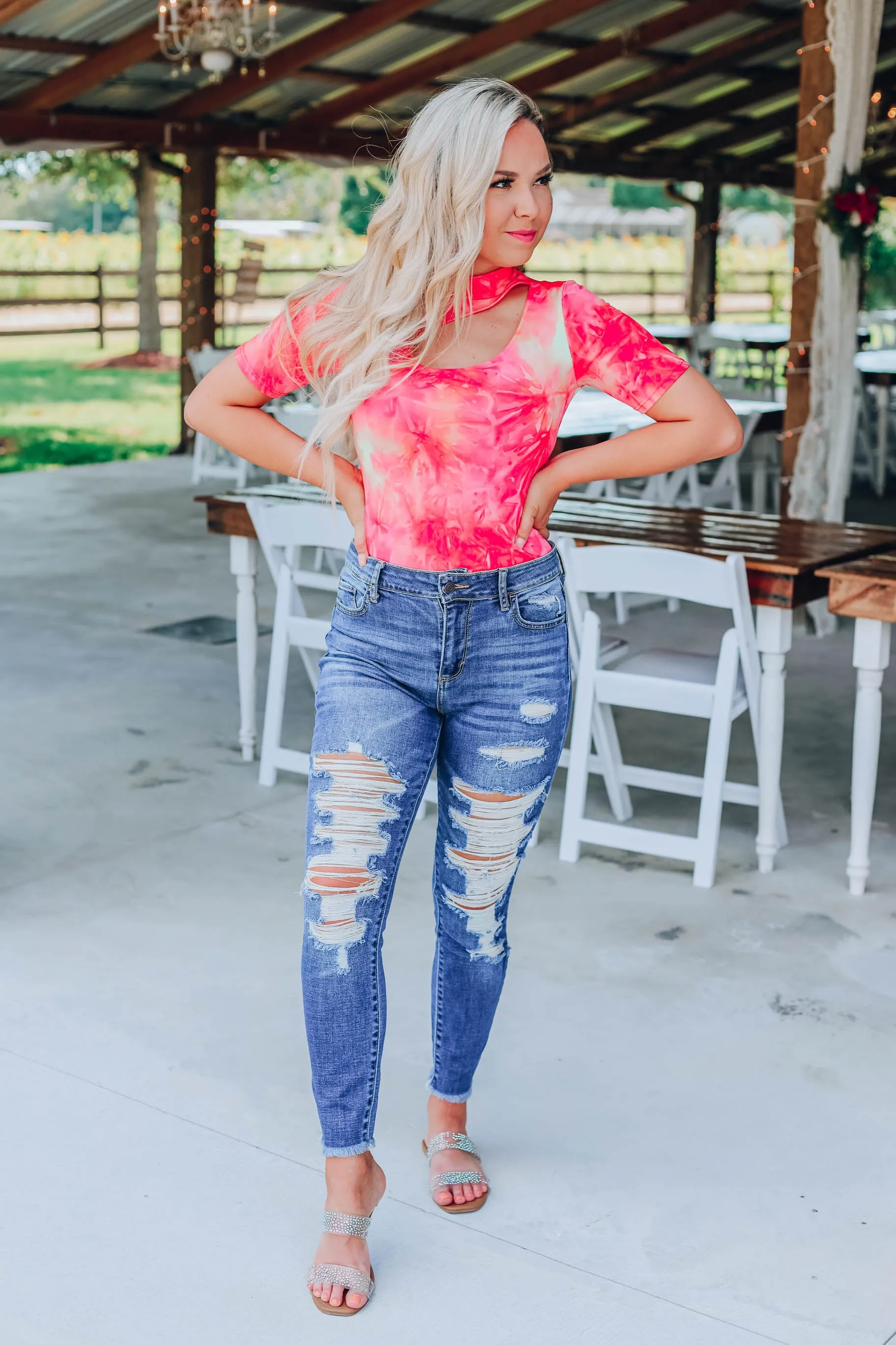 A Little Flare Bodysuit - Tie Dye