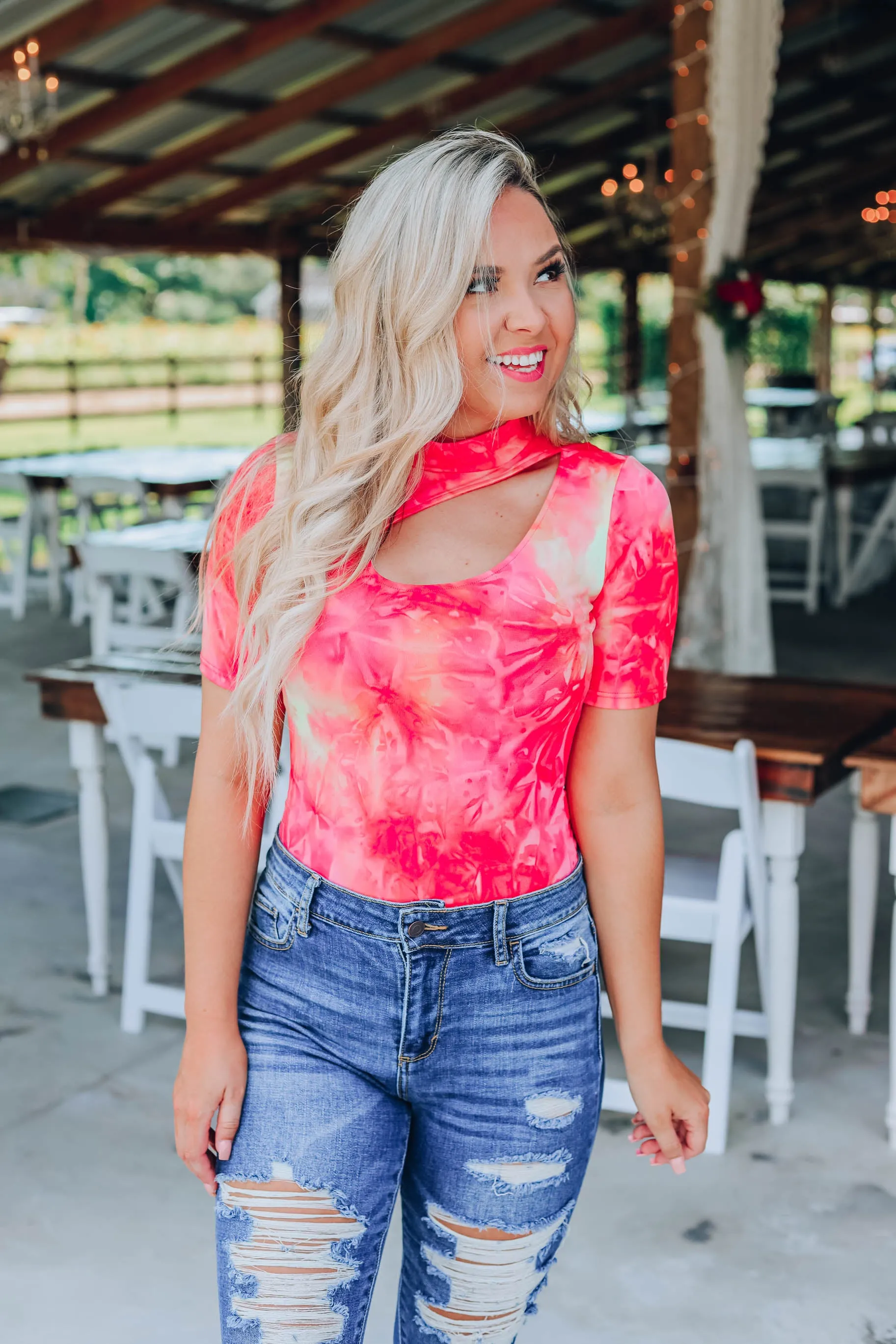 A Little Flare Bodysuit - Tie Dye