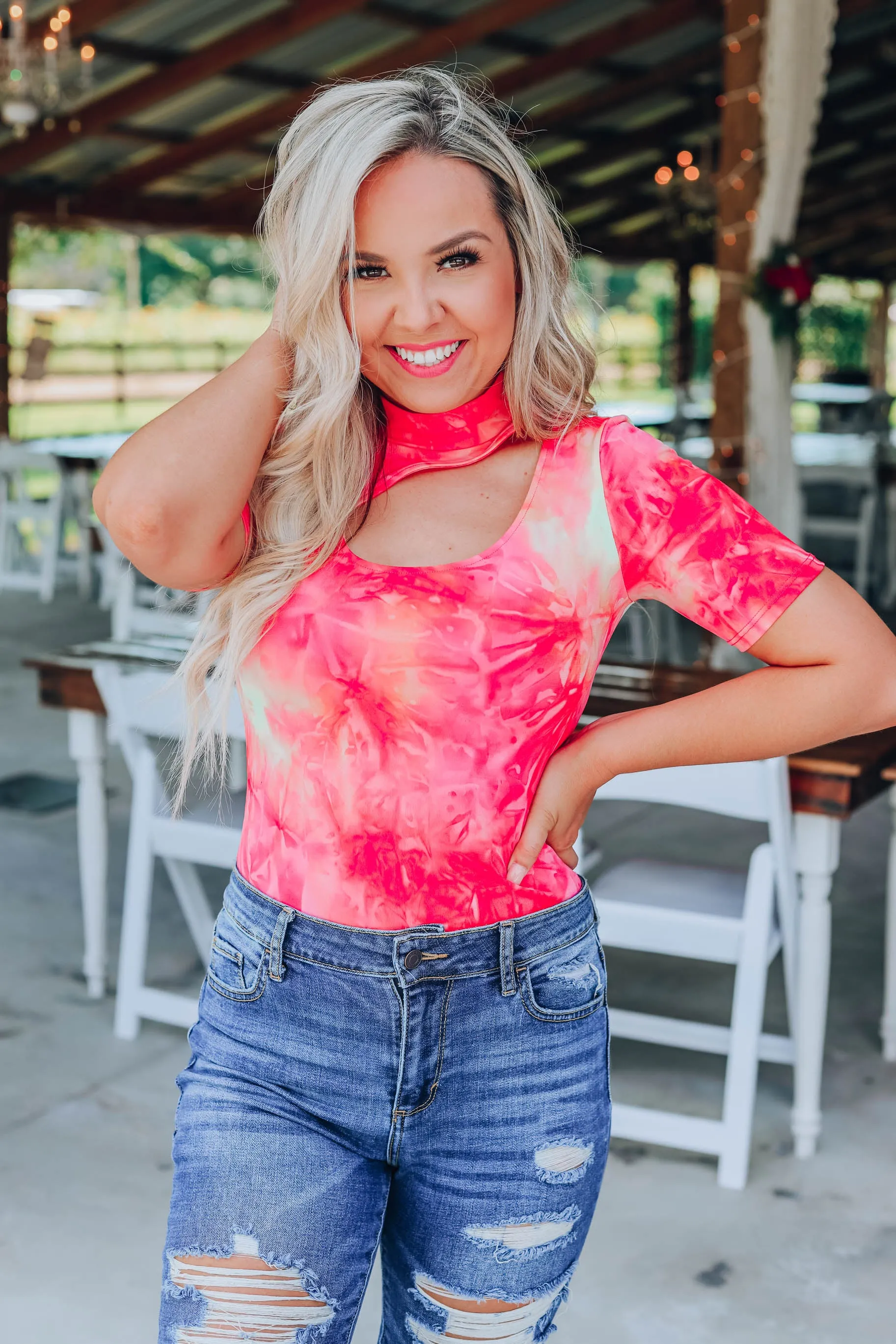 A Little Flare Bodysuit - Tie Dye