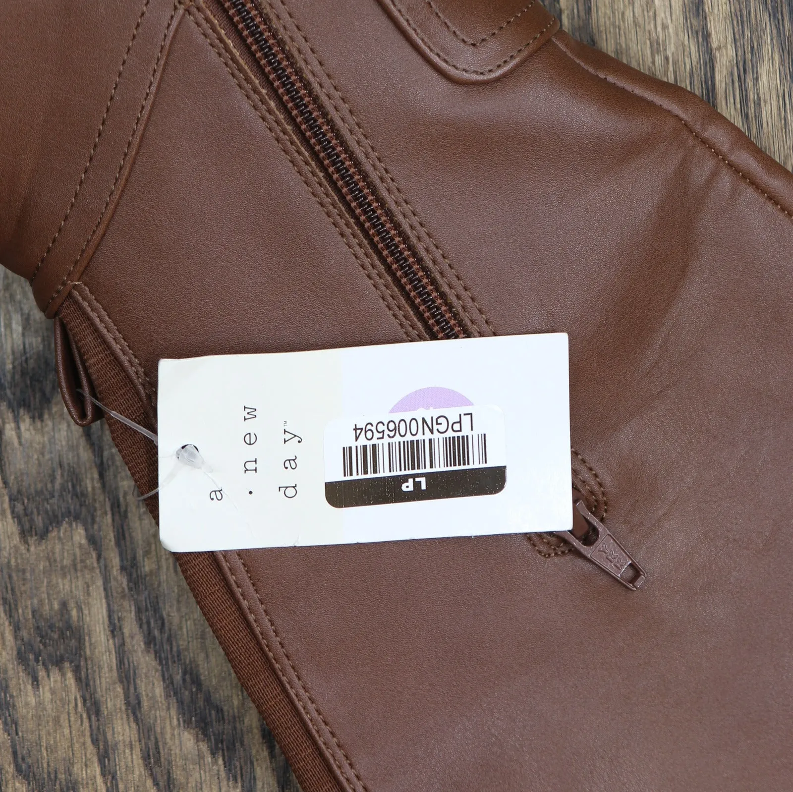 A New Day Sienna Wide Calf Tall Dress Boots with Memory Foam Insole Brown 6.5-WC