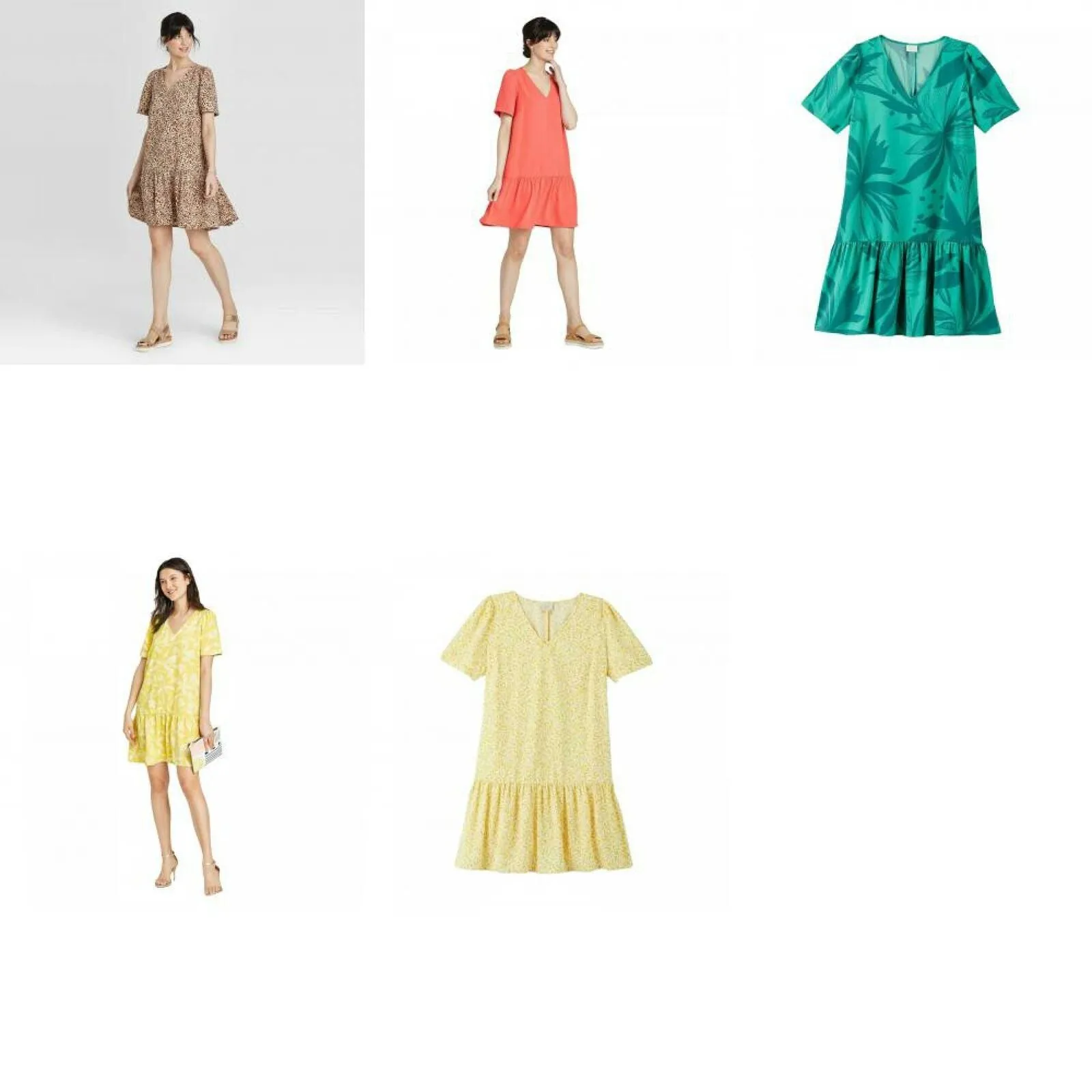 A New Day Women's Short Sleeve Mini Ruffle Hem Dress