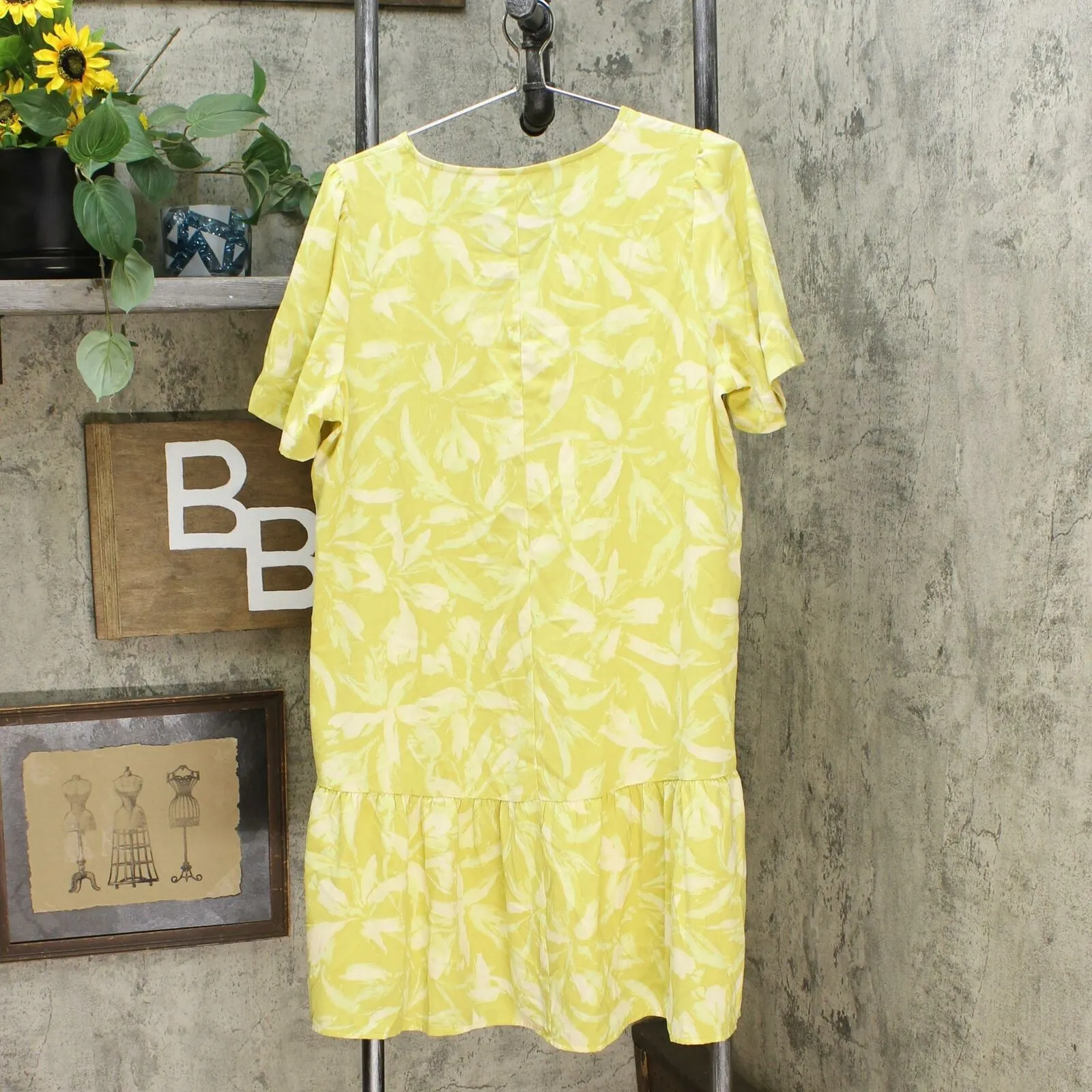 A New Day Women's Short Sleeve Mini Ruffle Hem Dress