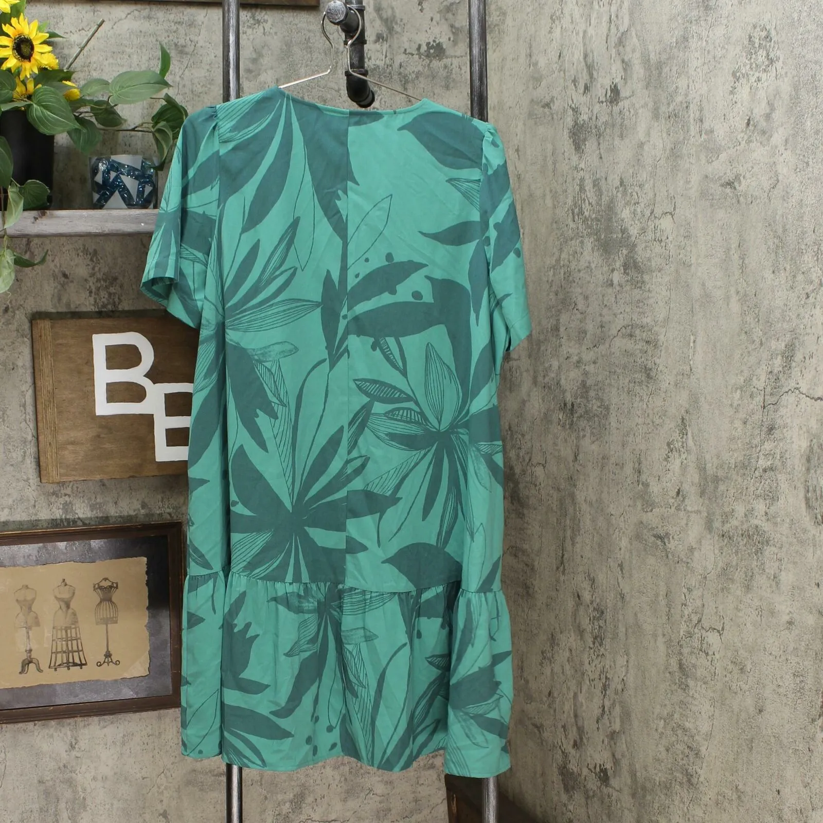 A New Day Women's Short Sleeve Mini Ruffle Hem Dress