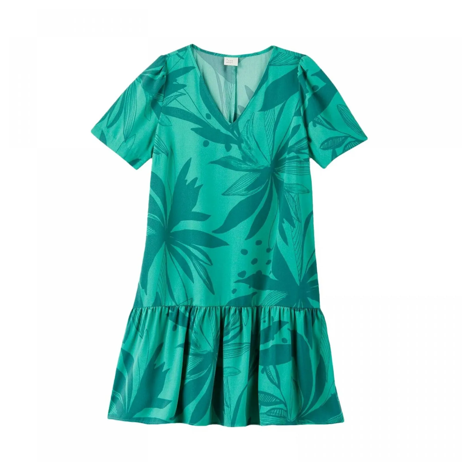 A New Day Women's Short Sleeve Mini Ruffle Hem Dress