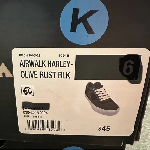 Airwalk Big Boys Harley Olive Rust BLK Sneakers NWT Various Sizes