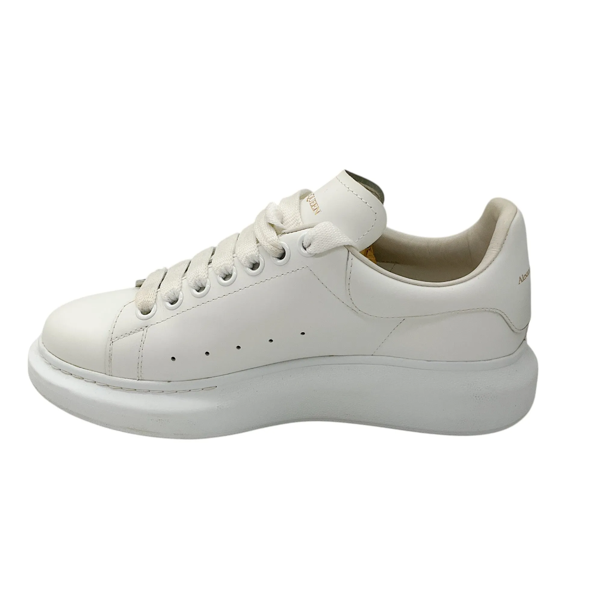 Alexander McQueen White Oversized Leather Sneakers