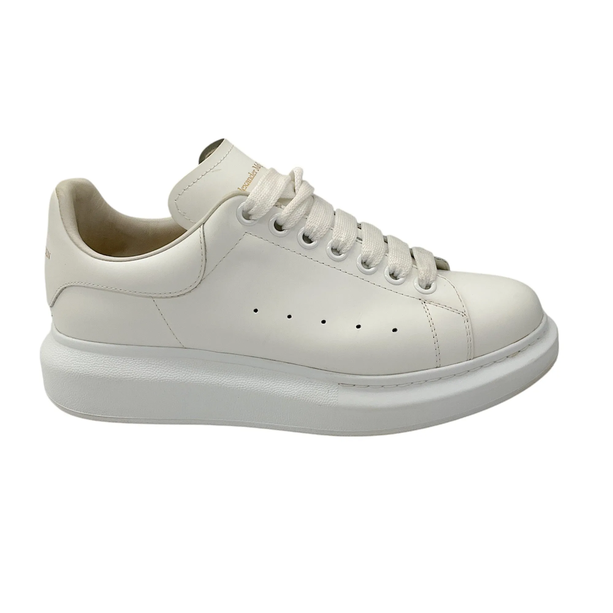 Alexander McQueen White Oversized Leather Sneakers