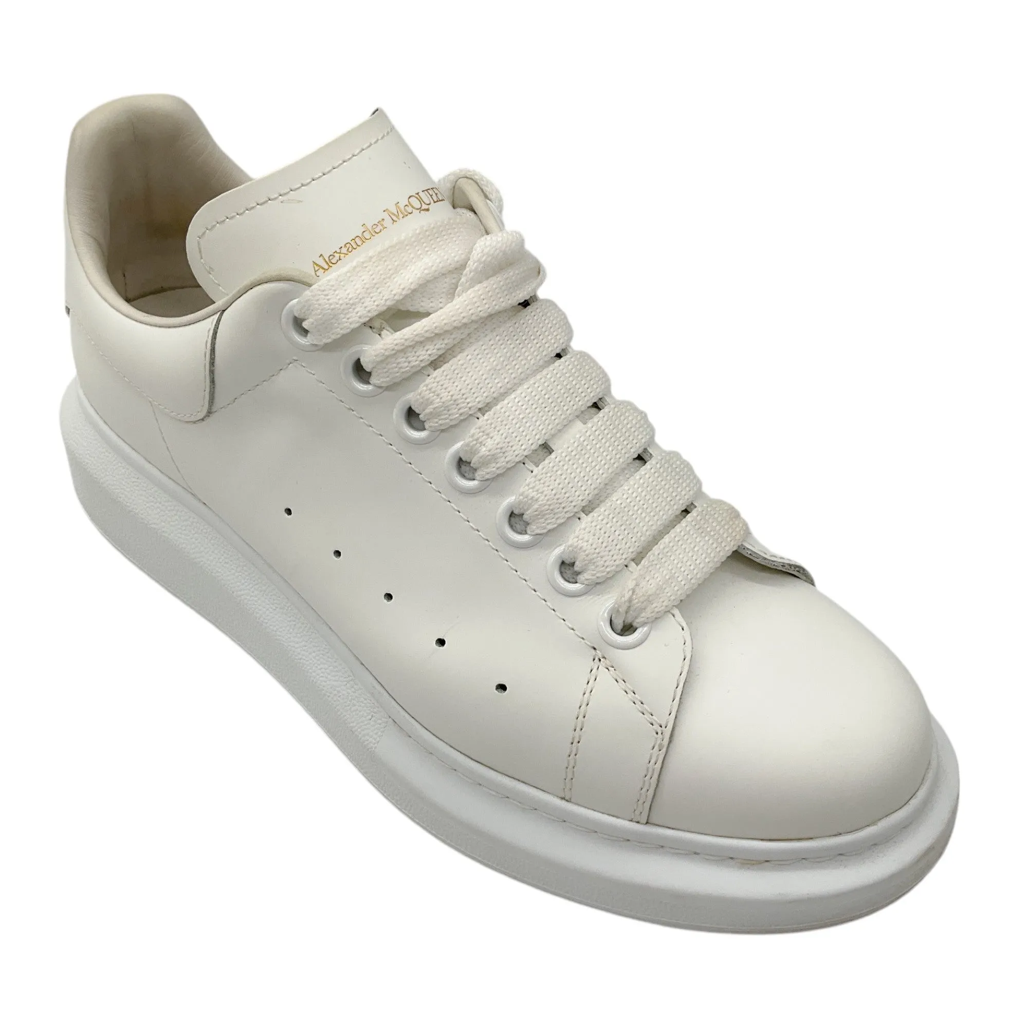 Alexander McQueen White Oversized Leather Sneakers