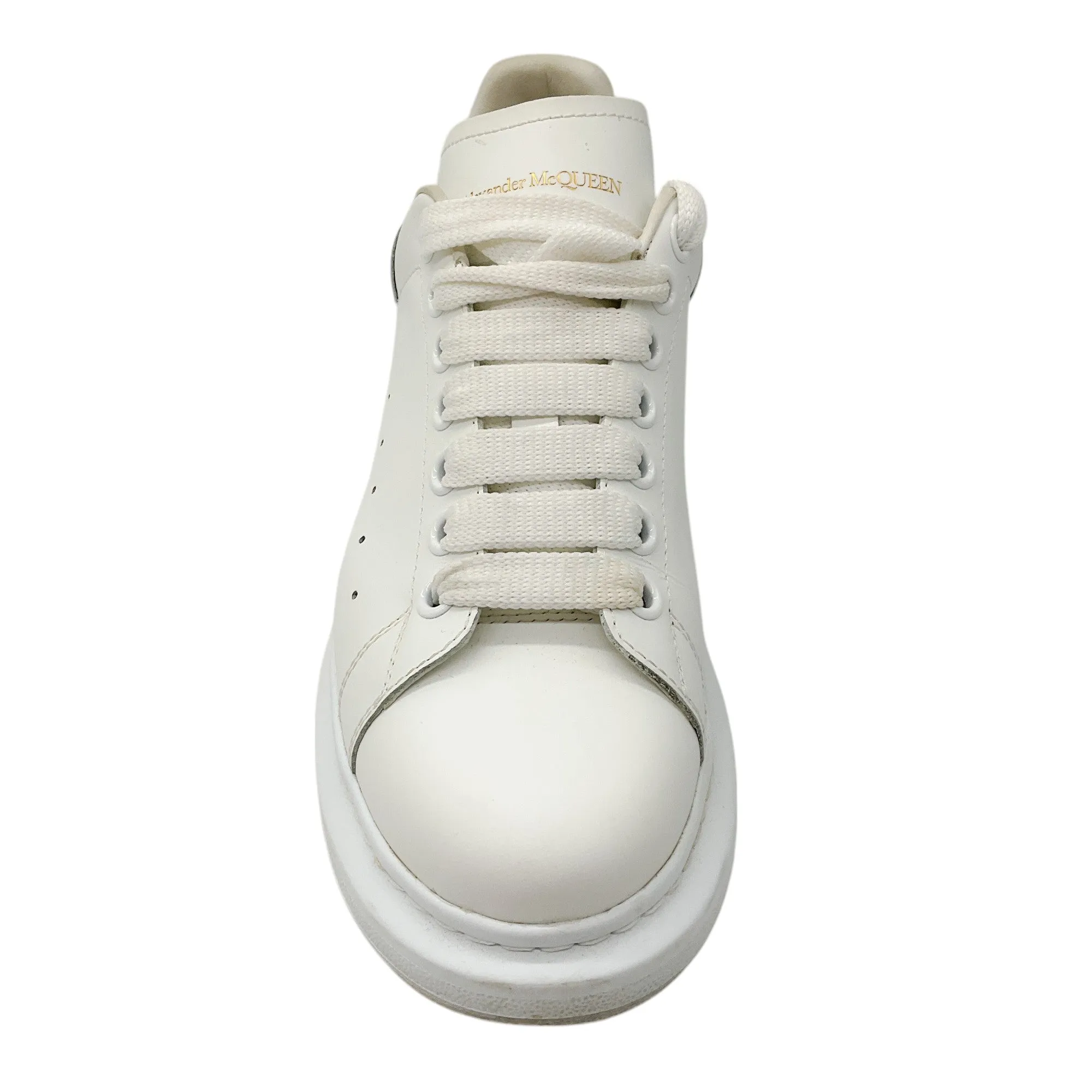 Alexander McQueen White Oversized Leather Sneakers
