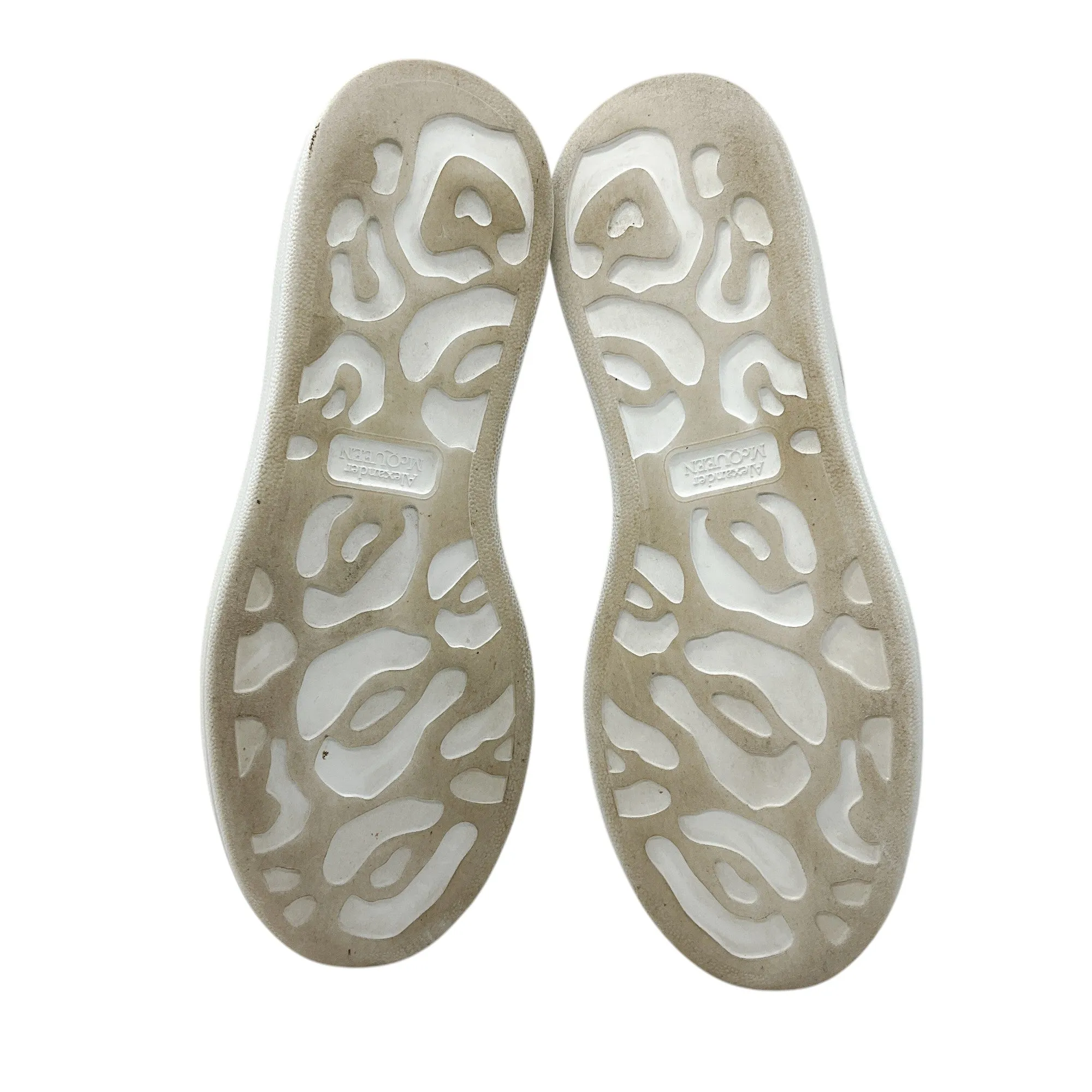 Alexander McQueen White Oversized Leather Sneakers