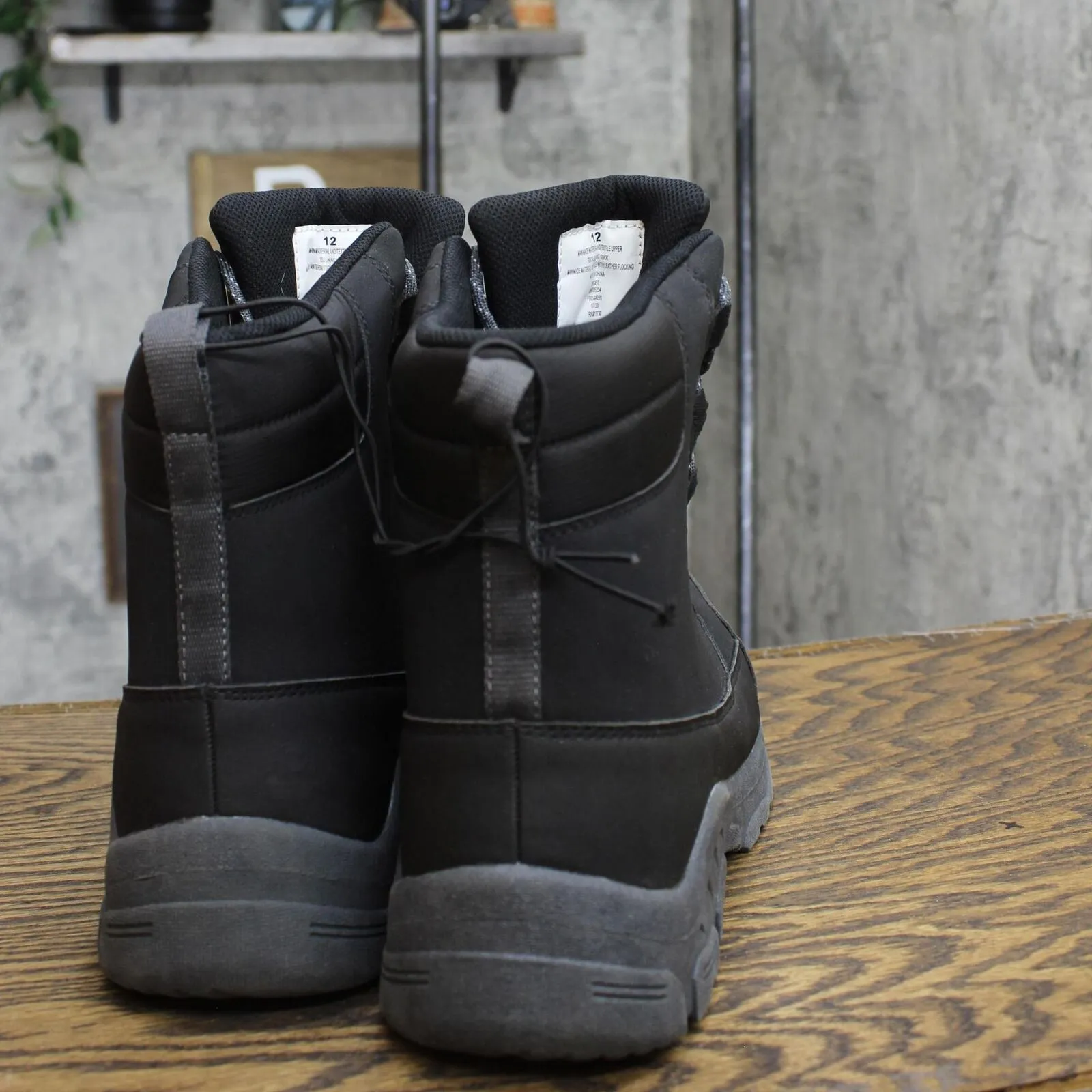 All In Motion Men's Blaise Lace-Up Winter Boots 88235850 Black 12