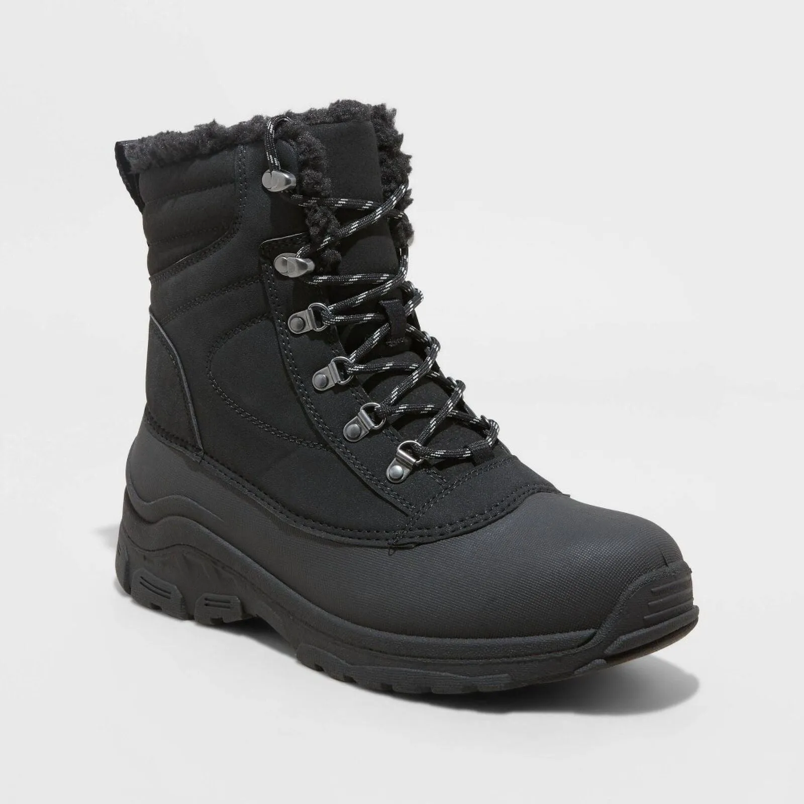 All In Motion Men's Blaise Lace-Up Winter Boots 88235850 Black 12