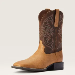 Ariat Men's Matte Tan Sport Pardner Broad Square Toe Western Boots