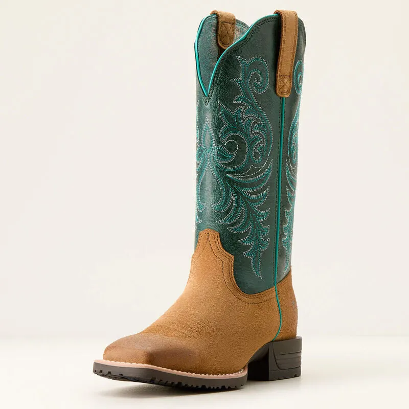 Ariat Women's Hybrid Ranch Time Square Toe Western Boot Acron - 10053661