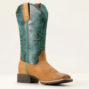 Ariat Women's Hybrid Ranch Time Square Toe Western Boot Acron - 10053661