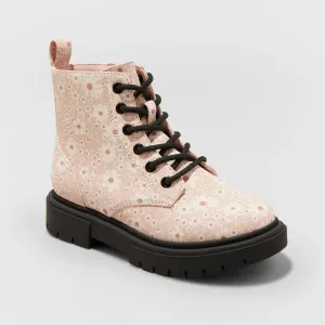 Art Class Girls' Kayden Floral Print Lug Sole Lace-Up Zipper Boots 87831694