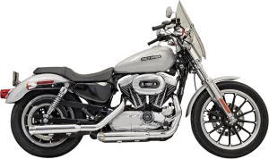 Bassani Manufacturing 1X17B 3in. Firepower Slip-Ons - Slash Down - Chrome
