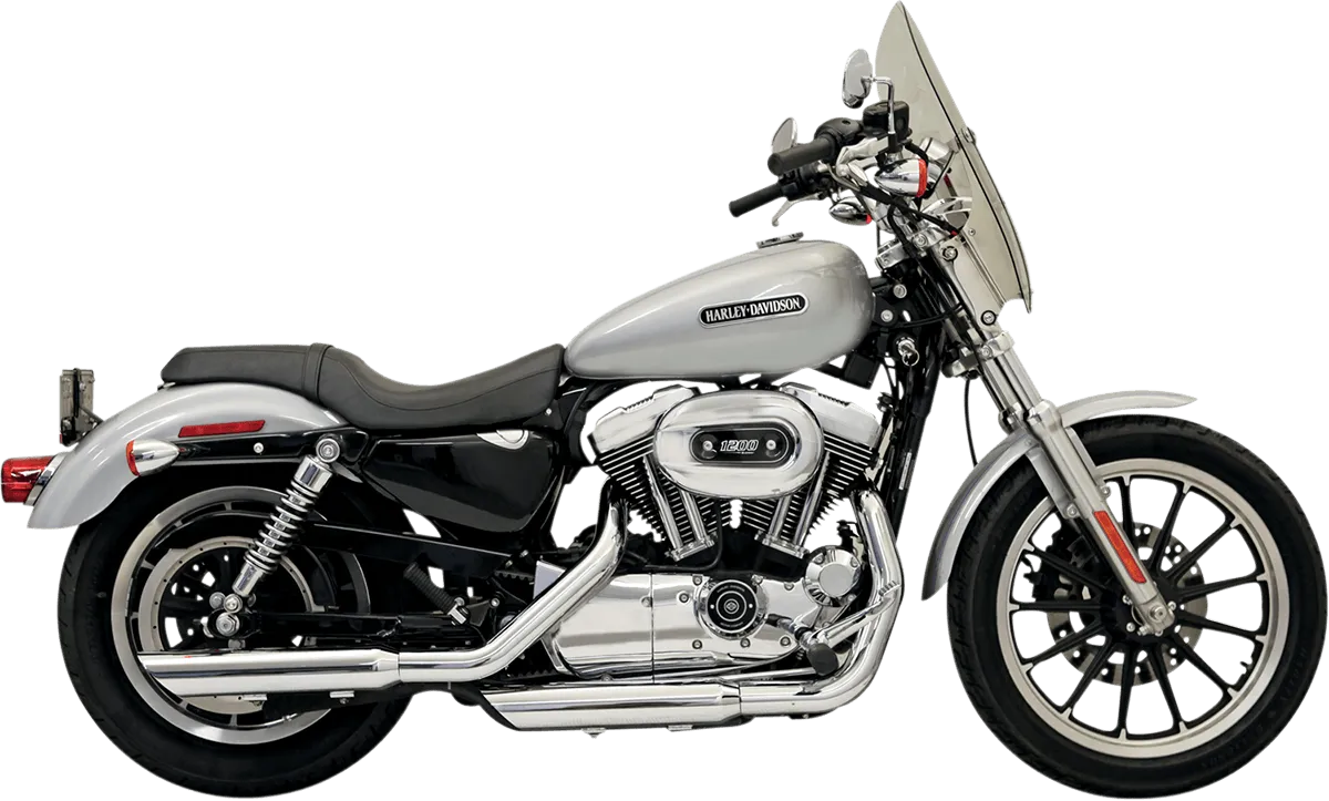 Bassani Manufacturing 1X17B 3in. Firepower Slip-Ons - Slash Down - Chrome
