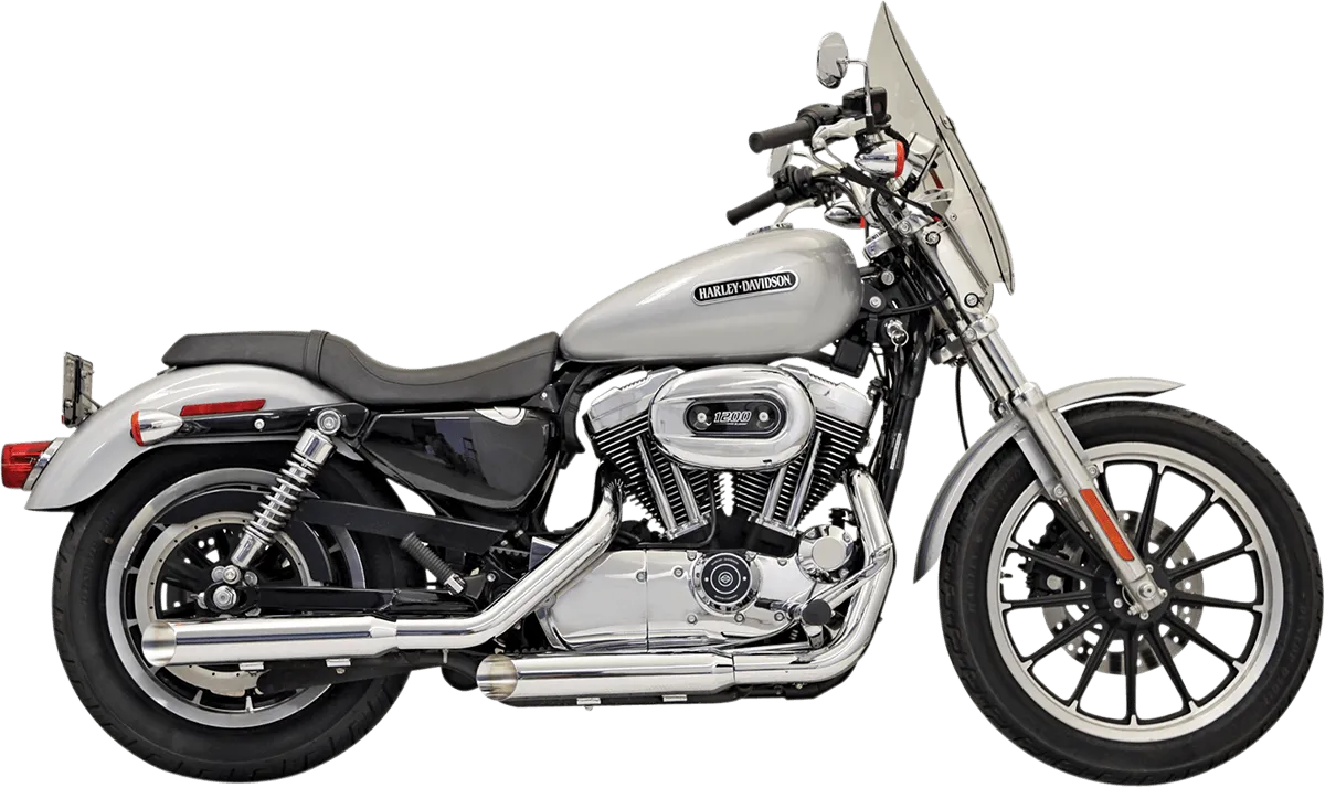 Bassani Manufacturing 1X17B 3in. Firepower Slip-Ons - Slash Down - Chrome