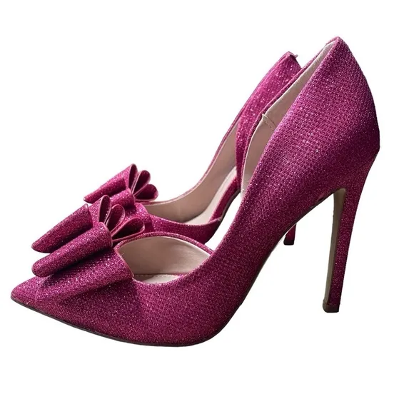 BETSEY JOHNSON PRINCE-P BOW FUSCHIA NEW Size 5.5