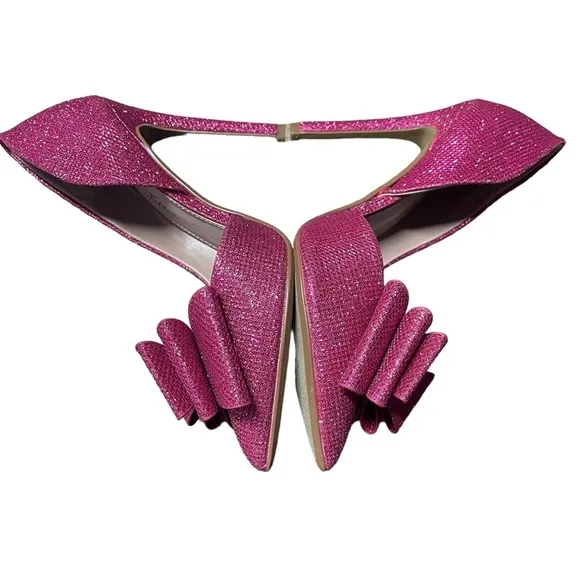 BETSEY JOHNSON PRINCE-P BOW FUSCHIA NEW Size 5.5
