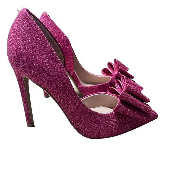BETSEY JOHNSON PRINCE-P BOW FUSCHIA NEW Size 5.5