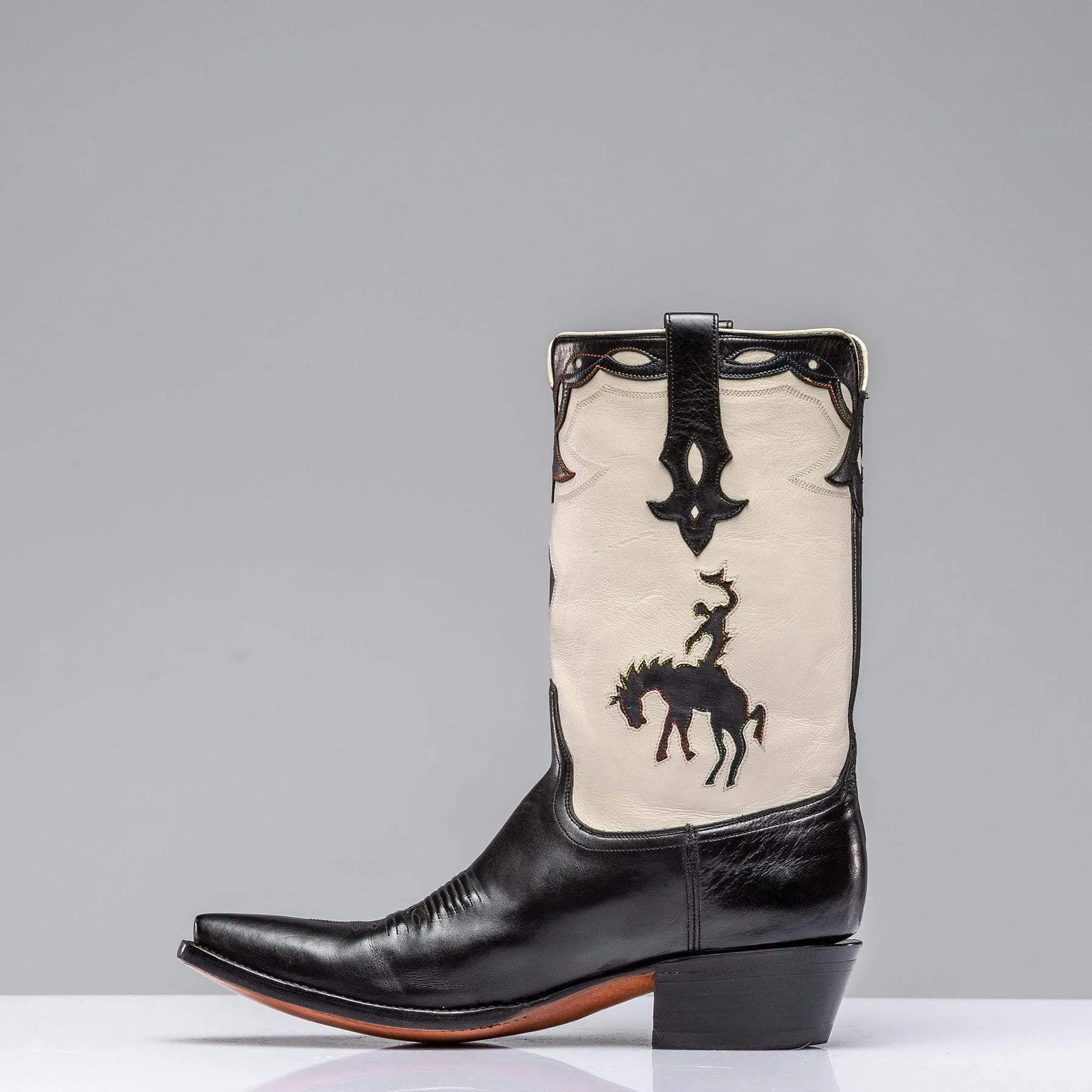 Big Bronc Boot In White And Black