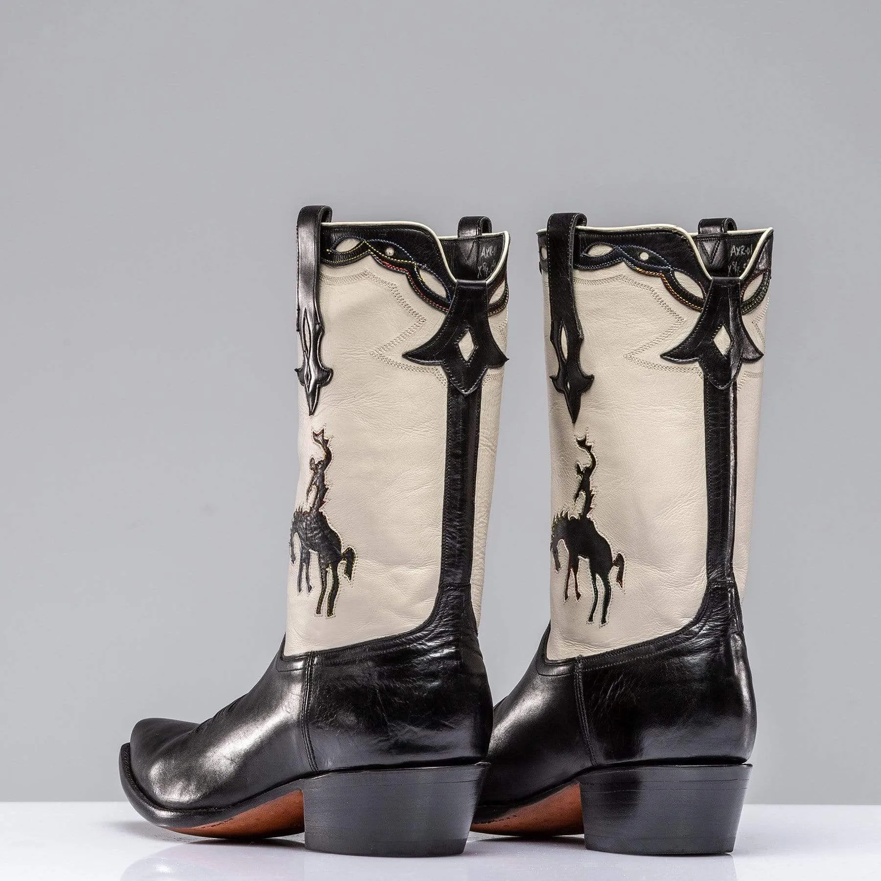Big Bronc Boot In White And Black