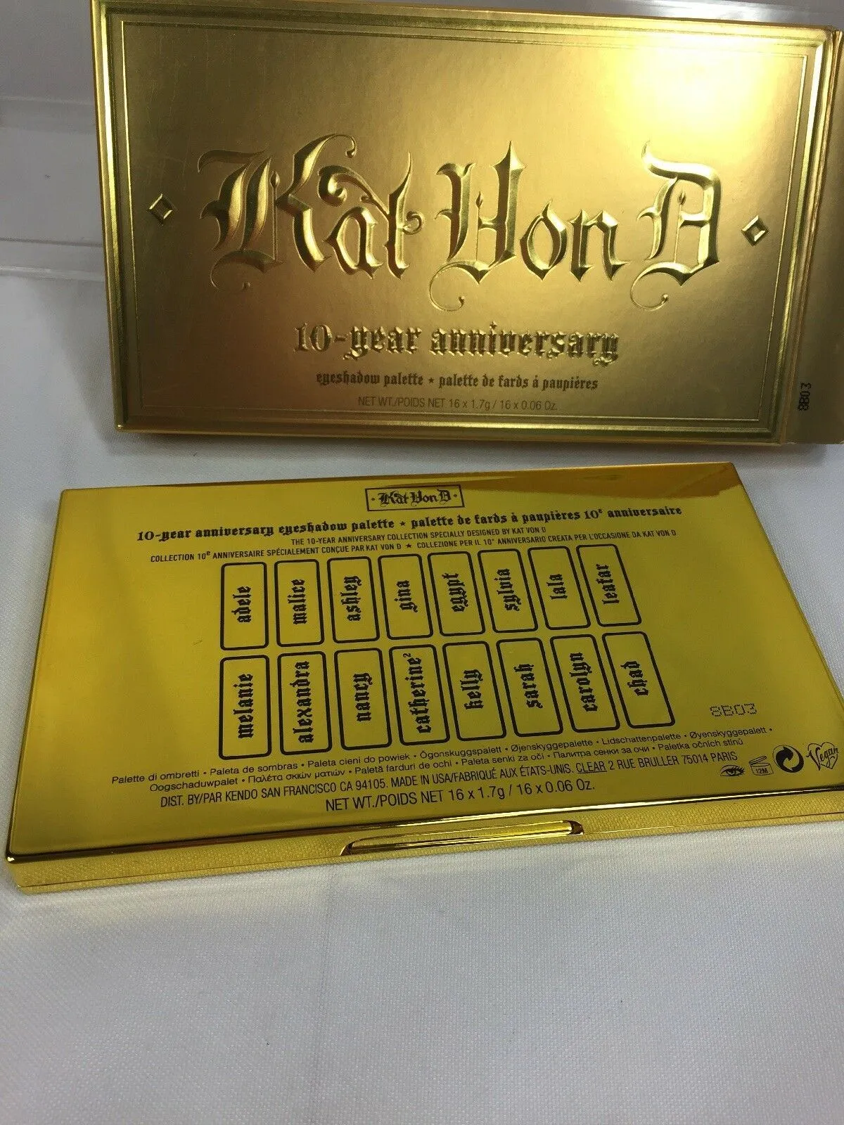 BNIB Kat Von D 10 Year Anniversary EyeShadow Palette Gold Kvd LE w/ receipt