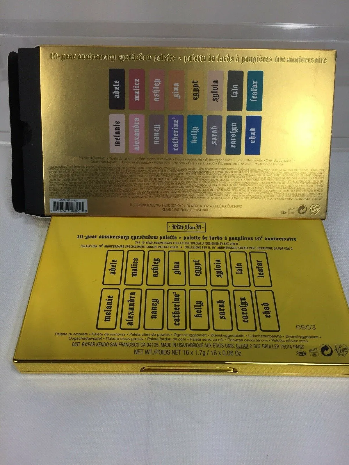 BNIB Kat Von D 10 Year Anniversary EyeShadow Palette Gold Kvd LE w/ receipt