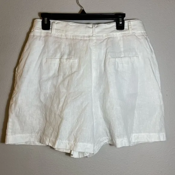 Boden Women Shorts 12 Linen St Ives Paper Bag white High Rise 6” new