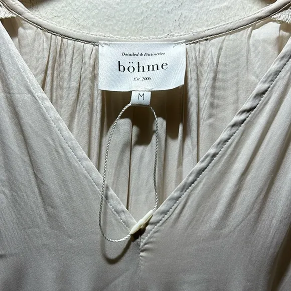 Bohme Willa Ruffle Dress in Bone Size Medium NWOT